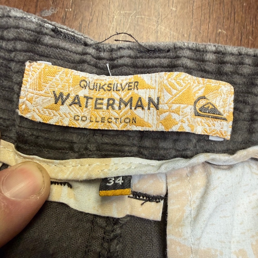 Quiksilver Waterman Corduroy Shorts Mens 34 Brown Casual Surf - Picture 4 of 9